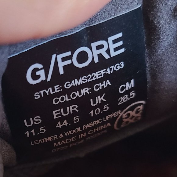 G/Fore Ghost Loafer Wool Golf Shoes G4MS22EF47G3 Size 11.5 Gray